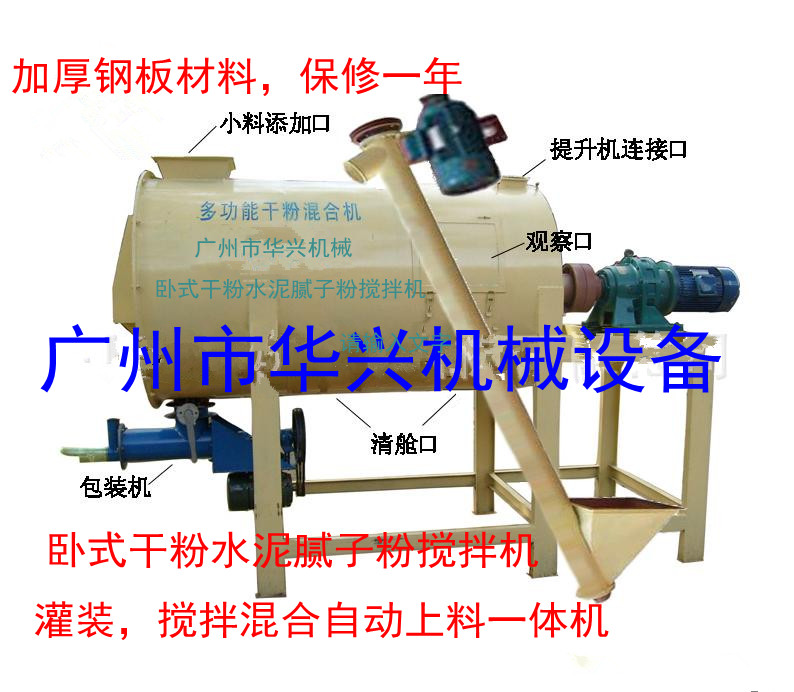 广东江门多功能干粉腻子粉搅拌机报价 腻子粉卧式搅拌机