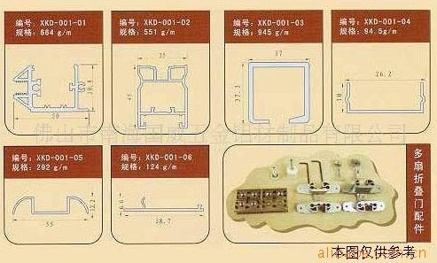 佛山多扇折叠门配件厂家直销