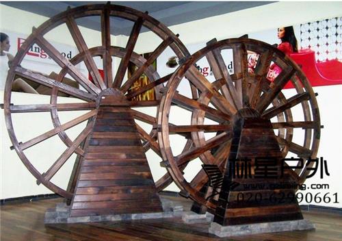 户外旅游景观实木水车，厂家定做供应水车7023