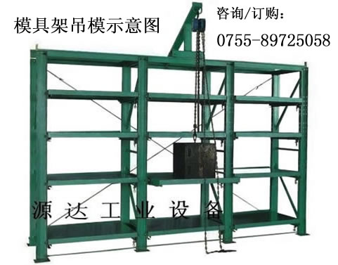 带天车模具架吊模示意图