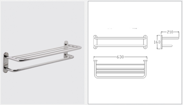 双层毛巾架J638