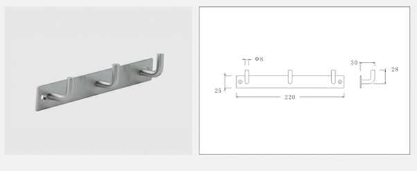 钩形三钩衣钩J523