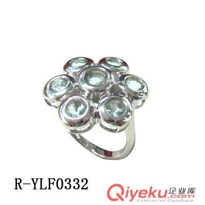 欧美创意戒指/925银戒指批发/蓝玉髓戒指