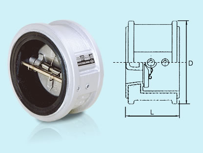 台湾荣牌铸铁对夹止回阀