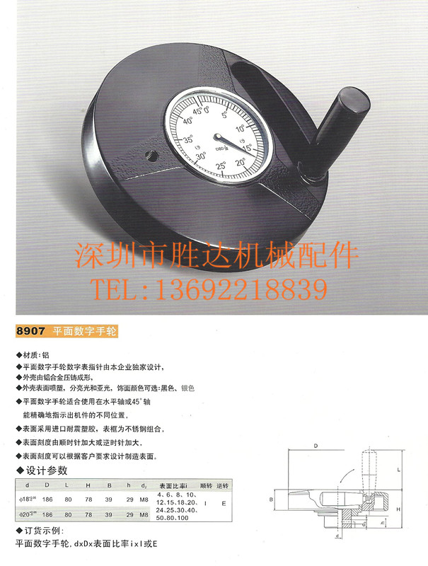 平面手轮、平面数字手轮、带表手轮、推台锯手轮
