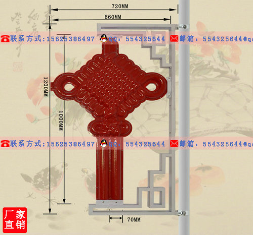 led中国结灯 led中国结景观灯 led灯笼 中灯笼古典支架单 led双灯笼