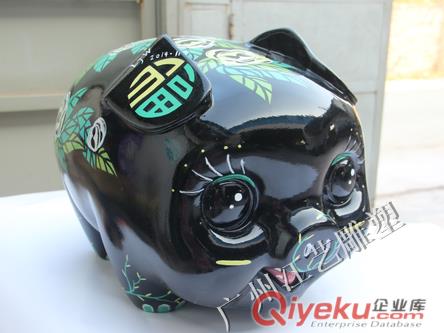 玻璃钢雕塑/广州雕塑/彩绘猪1