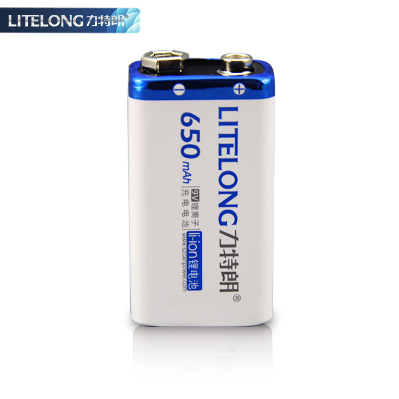 力特朗 9V 650mAh 锂离子充电电池