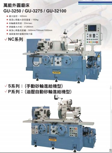 台湾荣光{wn}外圆磨床斜进式外圆磨床PARAGON