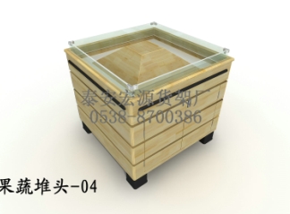 超市果蔬架 木質(zhì)水果蔬菜展示架 果蔬堆頭原始圖片3