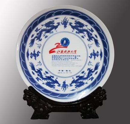 定做禮品瓷盤，青花瓷盤，景德鎮(zhèn)禮品瓷盤廠家原始圖片2