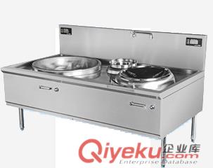 節能環保、無明火商用電磁炒灶-雙頭炒灶