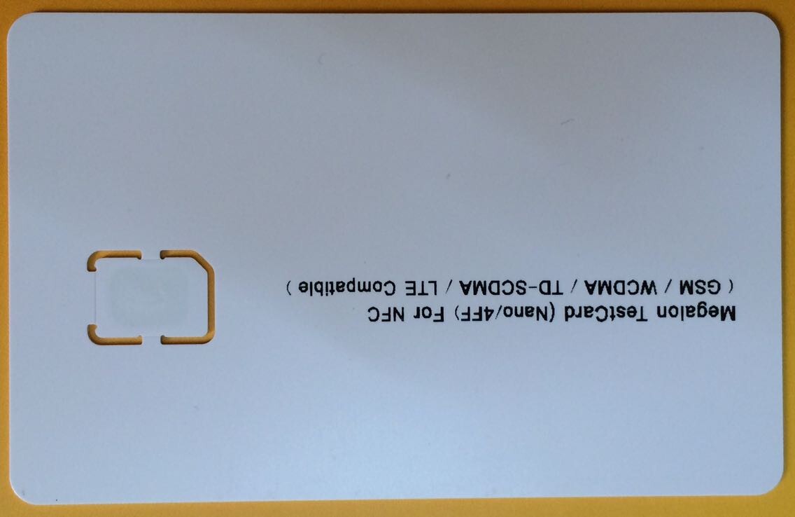 LTE(CMW500)4G手機(jī)測試白卡大小卡NFC手機(jī)測試白卡