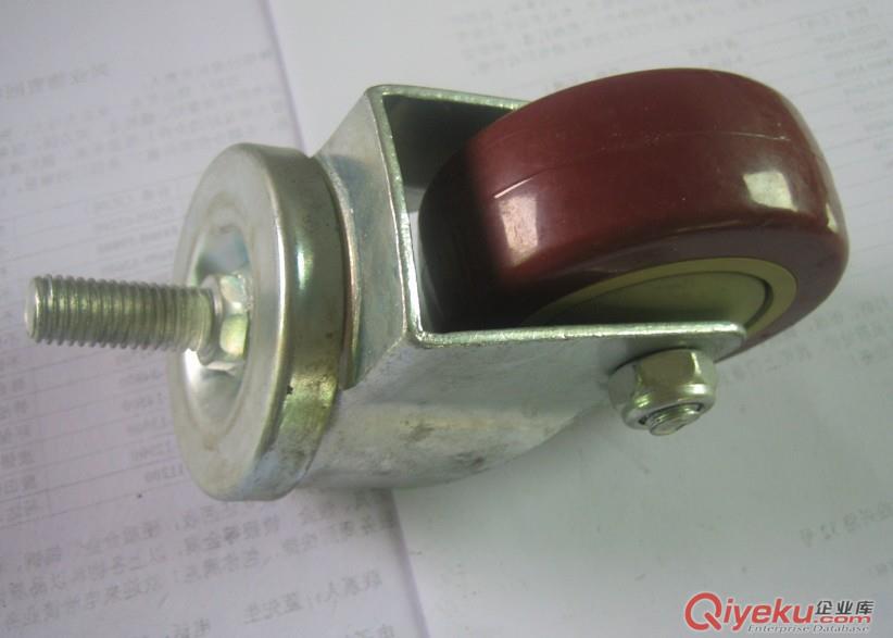 腳輪萬向輪，絲桿雙剎PVC腳輪原始圖片3