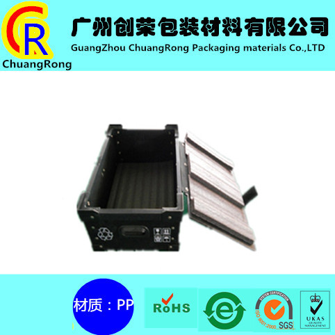 防靜電帶蓋中空板周轉箱