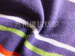 {bfb}棉珠地，彩條珠地面料，大循環彩條珠地面料，polo衫面料，菠蘿布原始圖片2
