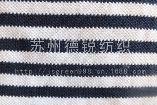 彩條大循環(huán)珠地網眼面料，全棉珠地，全棉T恤面料，polo衫針織面料