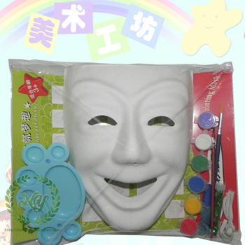 白胚面具 白色紙漿面具套裝 十二生肖小馬 新年面具批發