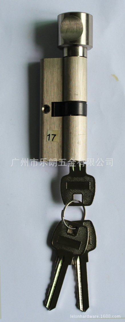 廠家熱銷gd全銅70單開砂鎳鎖芯 帶圓柱形擰手鎖芯 室內(nèi)木門鎖芯