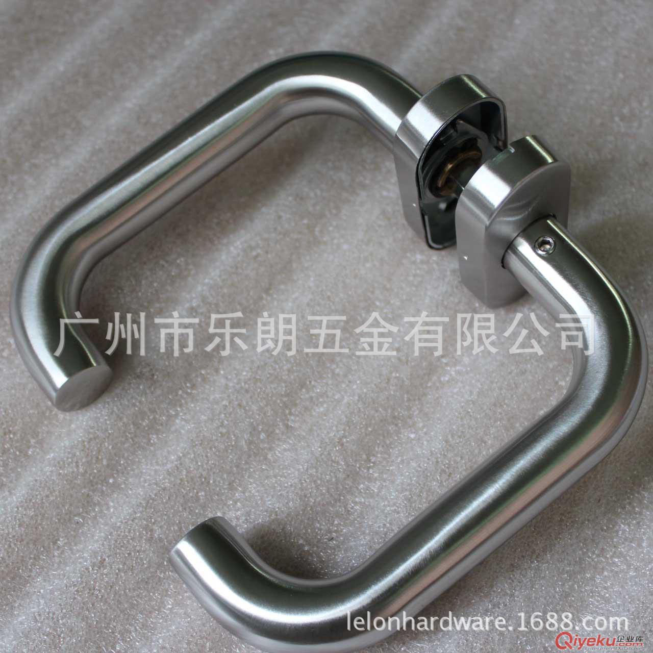 廠家熱銷304不銹鋼彎管橢圓蓋拉絲防火門分體鎖 室內執手鎖原始圖片3