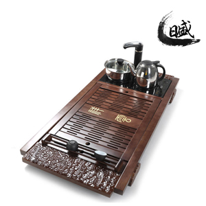 佛岡實木茶盤，清遠柯木茶盤批發(fā)就上日盛茶盤廠家