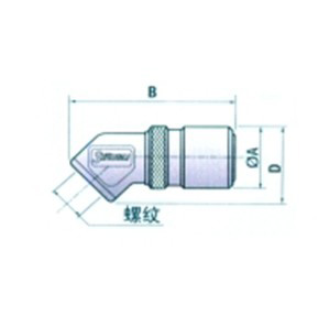 内螺纹带135度转角带阀插座