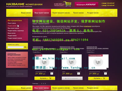 上海俄羅斯網(wǎng)站制作，俄語網(wǎng)頁設(shè)計(jì)，域名空間ytl服務(wù)