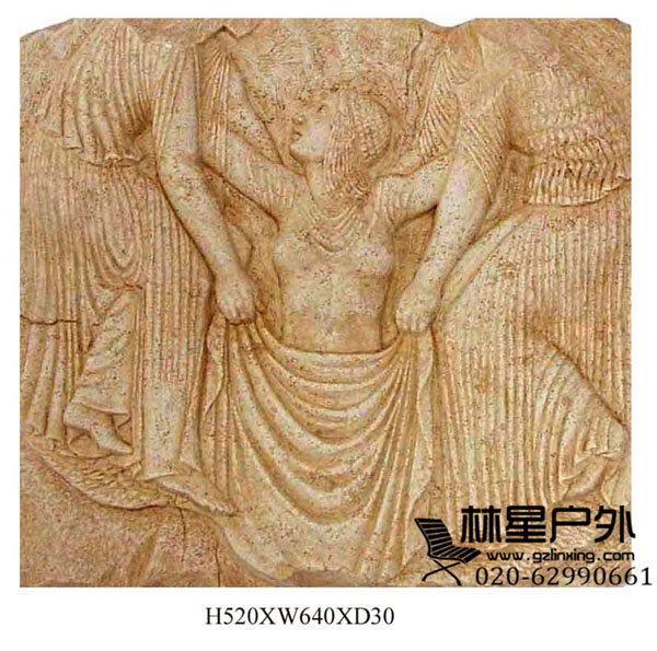 仿砂巖墻掛雕塑，人造砂巖浮雕工藝品8116