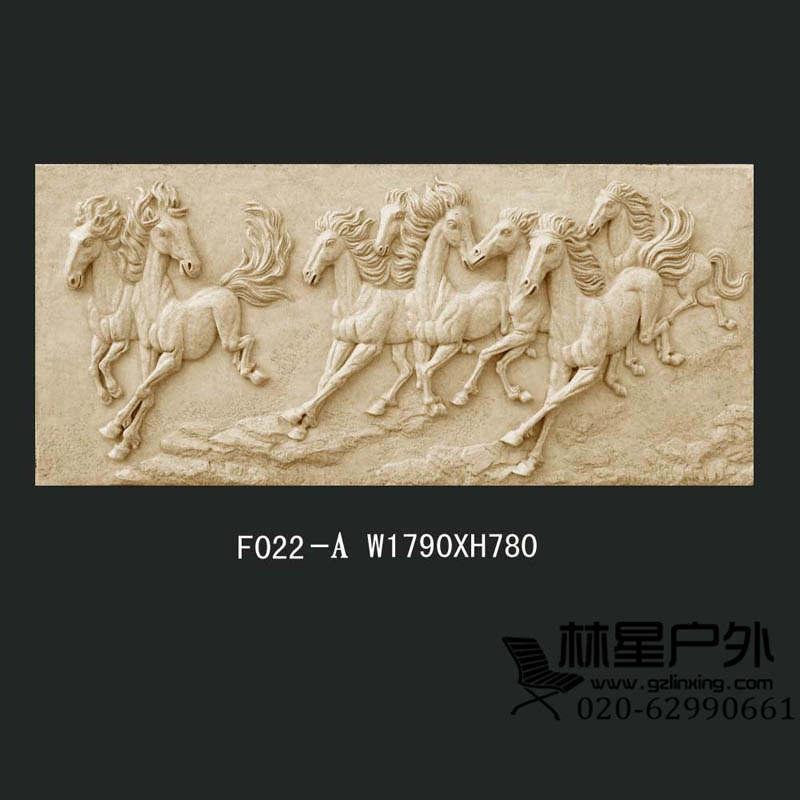 圓雕墻掛屏風隔斷，人造樹脂仿砂巖浮雕工藝品8140