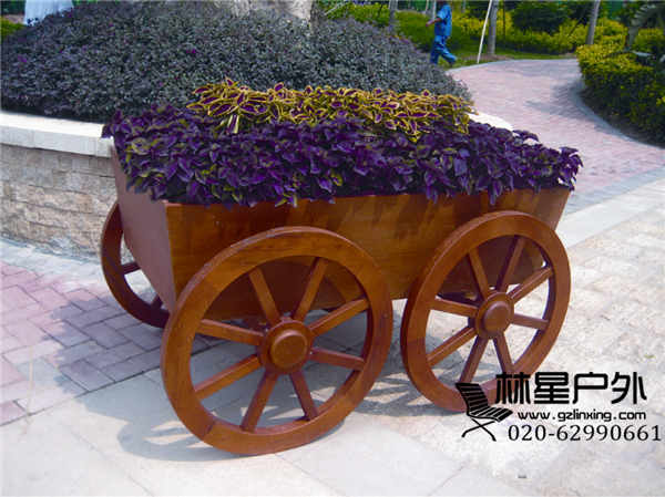 实木花车，防腐木户外绿化工程花车3103