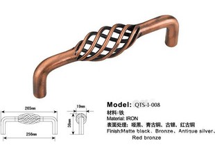 供应优质采用欧式田园风格的铁艺拉手 佛山五金 家具五金拉手