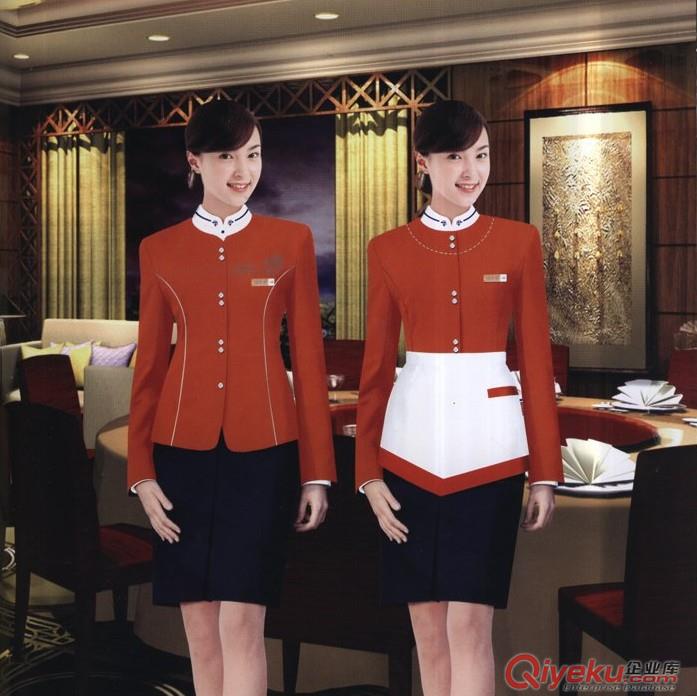 深圳中餐廳工作服訂做|深圳訂做中餐廳服務(wù)員服裝原始圖片2