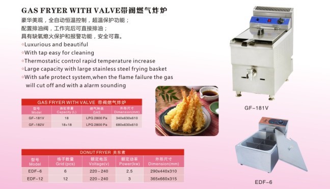 带阀燃气炸炉