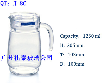 现货供应玻璃大肚凉水壶