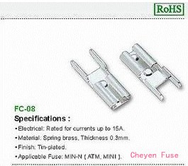 汽车PCB端子FC-08|PCB板安装型保险丝座