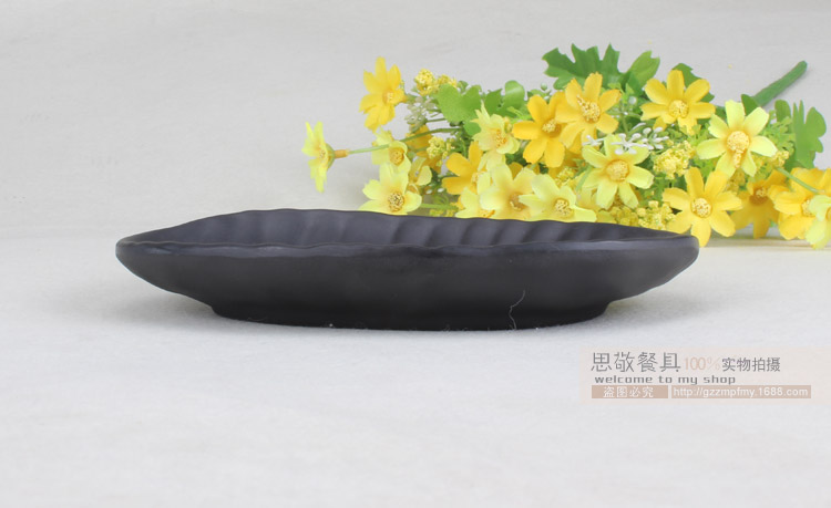 gd密胺仿瓷磨砂橫紋盤 酒店火鍋碟日韓式醬料碟子