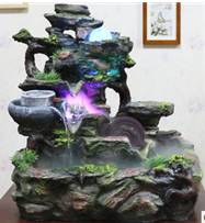 假山流水噴泉魚(yú)缸盆景家居裝飾工藝品擺設(shè)風(fēng)水輪招財(cái)擺件