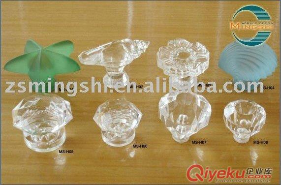 crystal knob&plastic ball
