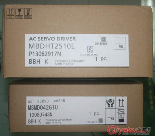 松下伺服電機:400W:MSMD042G1U+MBDHT2510E,A5系列