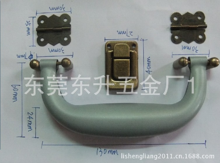 gd礼盒拉手 拱形拉手座 压铸拉手 首饰盒锁扣拉手 铁拉手