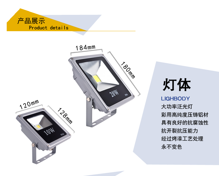 方集成投光灯