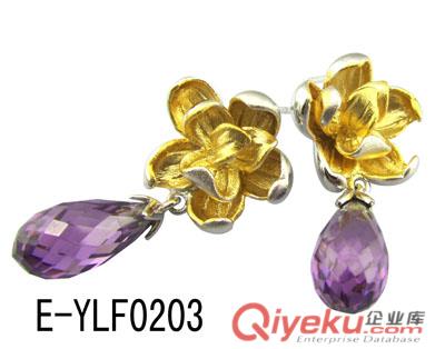 供應(yīng)歐美款耳環(huán)/銀飾品/925銀鑲嵌鋯石時尚耳環(huán)