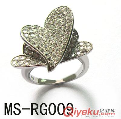 戒指/銀飾品/925銀鑲嵌鋯石時尚戒指