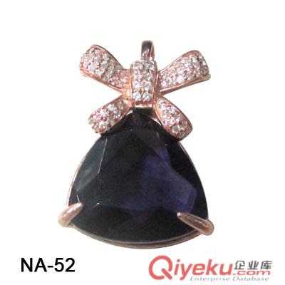 紫晶吊墜/天然晶石鑲嵌首飾/供應(yīng)純銀首飾