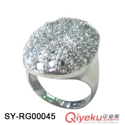 檸檬晶鑲嵌戒指/925銀戒指/銀戒指廠家直銷
