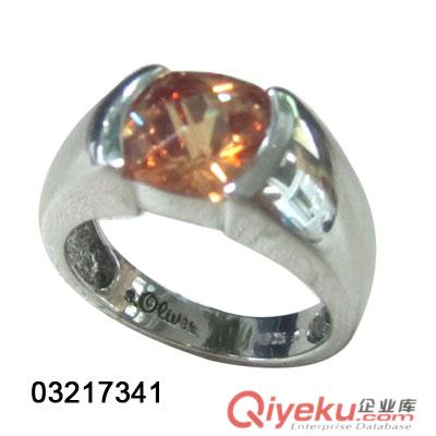 綠晶石鑲嵌戒指/銀戒指廠家直銷/925銀戒指