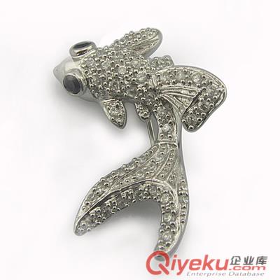 925銀金魚款吊墜/925銀首飾/動物款吊墜批發