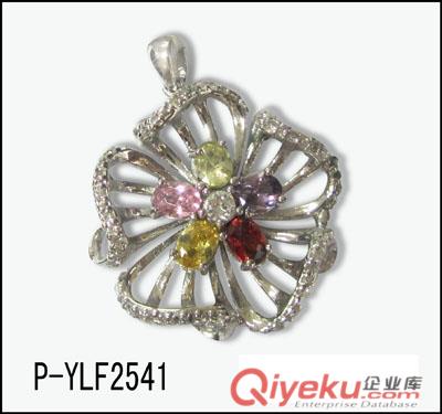 925銀紅剛玉吊墜/925銀首飾供應/純銀吊墜