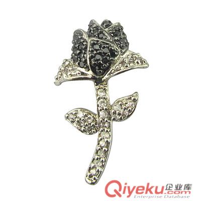 紅剛玉花型吊墜/銀首飾定做/銀首飾供應