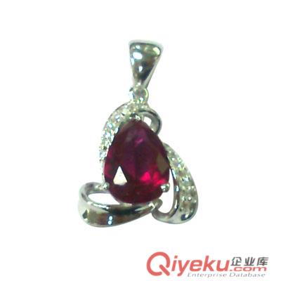 檸檬晶吊墜/925銀首飾定做/石榴石純銀吊墜